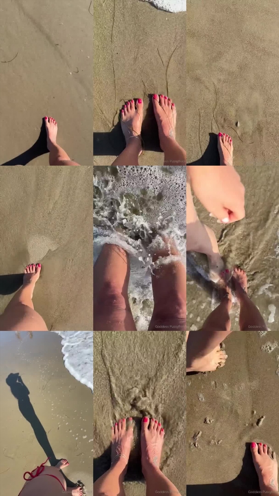 Goddess PussyFoot's Beach Birthday Playtime on OnlyFans