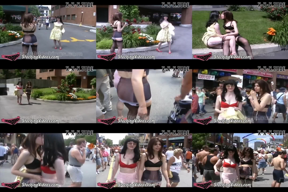 Public Lesbians In Lingerie: Julia And Angie's New Adventure