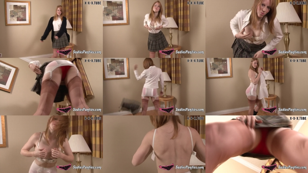 Sassy Sadie in a Sexy Student Slip