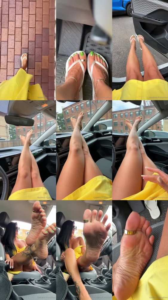 Goddess PussyFoot in White Havaianas Errands Video