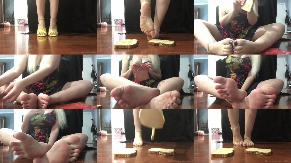 Alice Is More: Submissive Sandwich Foot Food Fun