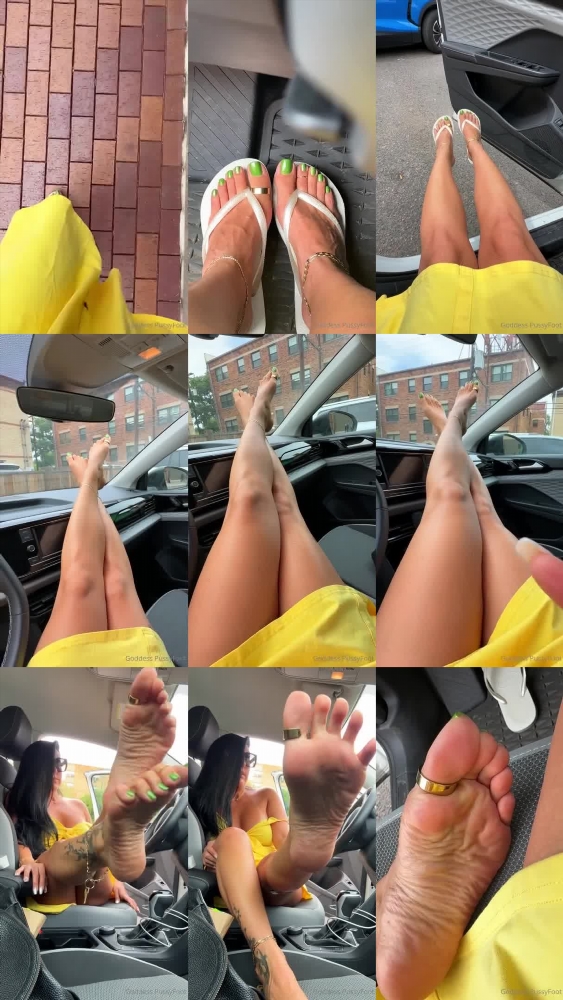 Goddess PussyFoot's White Havaianas Errands Adventure