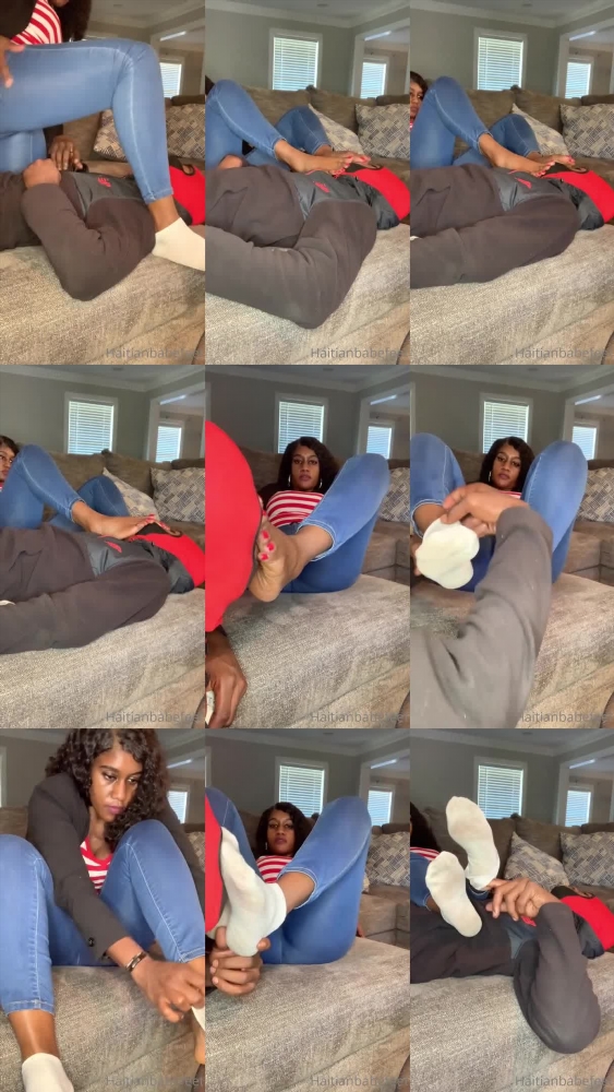 Haitian_babefeet's Red Toenails Worship