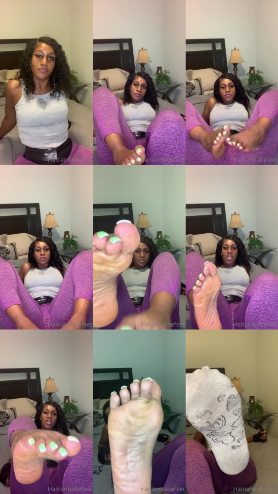 Haitian_babefeet's Nylon Foot Fetish Video