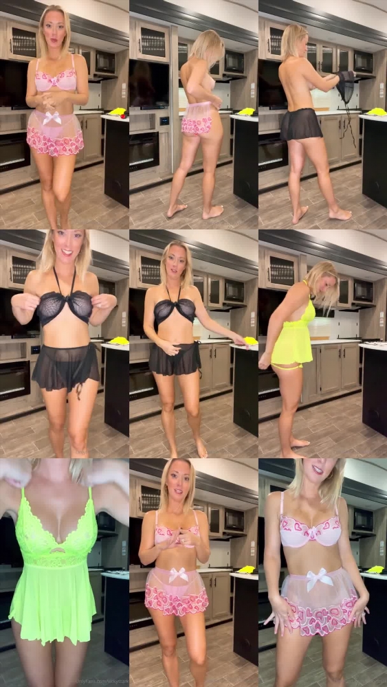 Vicky Stark's Skirt Lingerie Try-On with a Surprise Butt Plug Moment