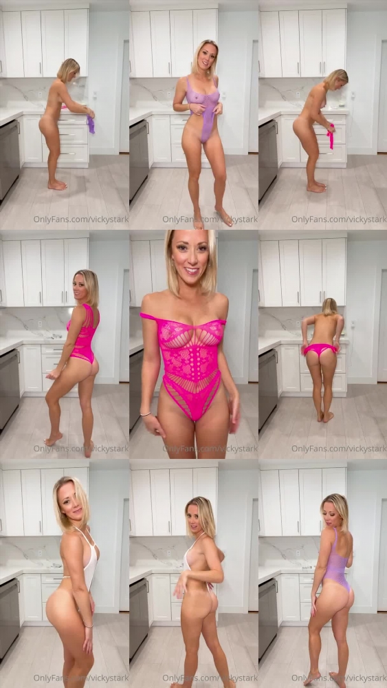Vicky Stark's One Piece Lingerie Try-On Video on OnlyFans