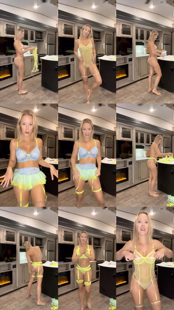 Vicky Stark's Garter Belt Lingerie Try-On