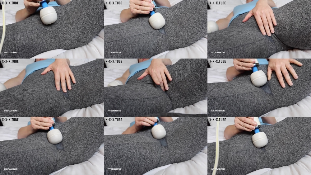 IvyStarshyne's Wet Leggings Masturbation with Hitachi Vibrator