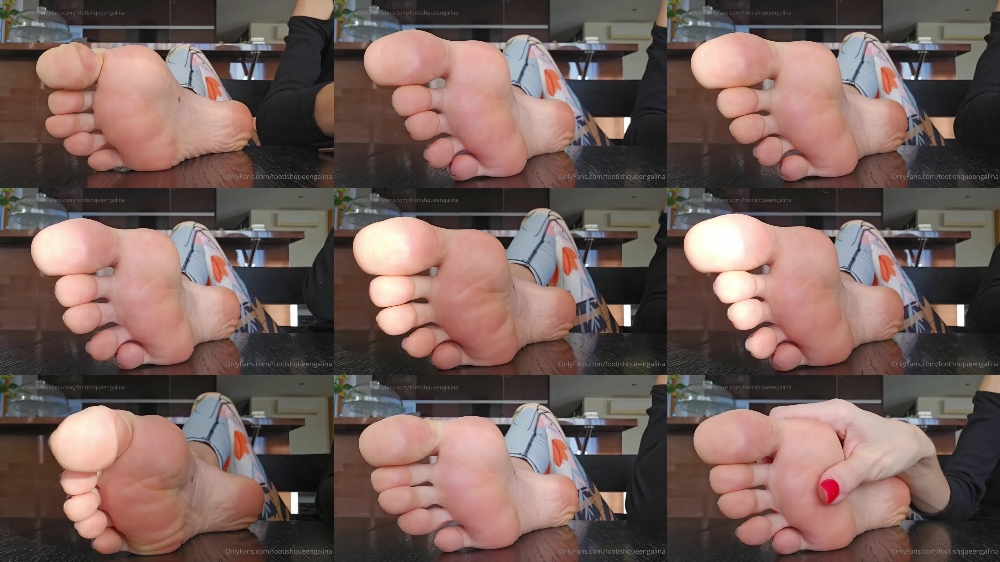 Watch Footish Queen Galina's Feet Fetish Video on OnlyFans