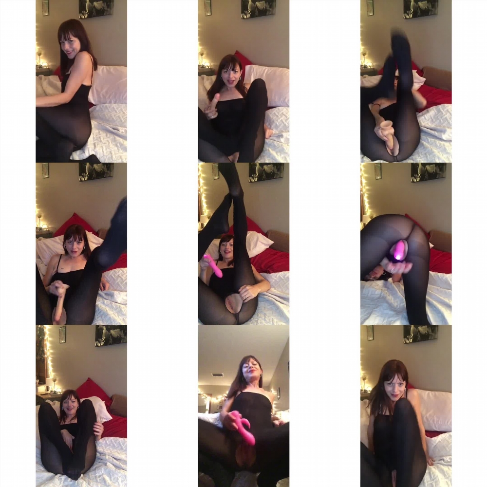 Nylonskitten Teases in a Black Bodystocking - OnlyFans Video