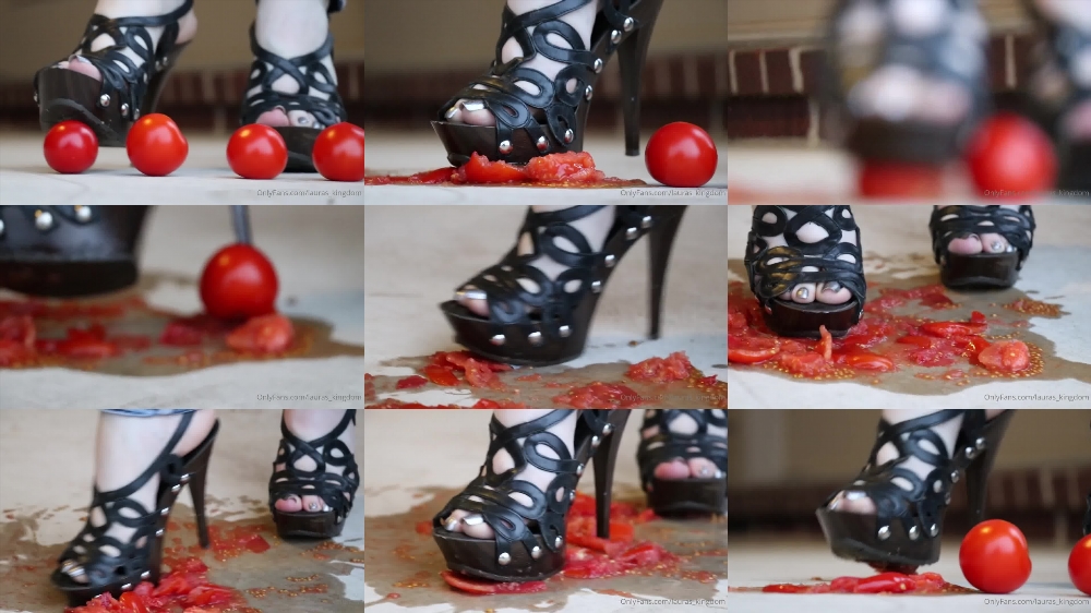 Lauras High Heels Crushing Tomatoes - LaLaLaura OnlyFans Video