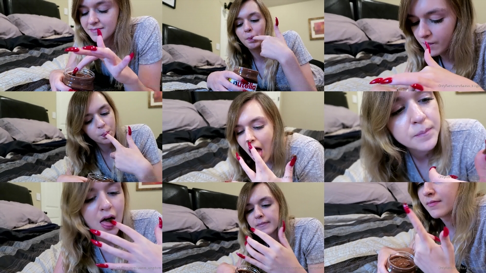 Watch LaLaLaura's OnlyFans Video: Kims Red Nails and Nutella