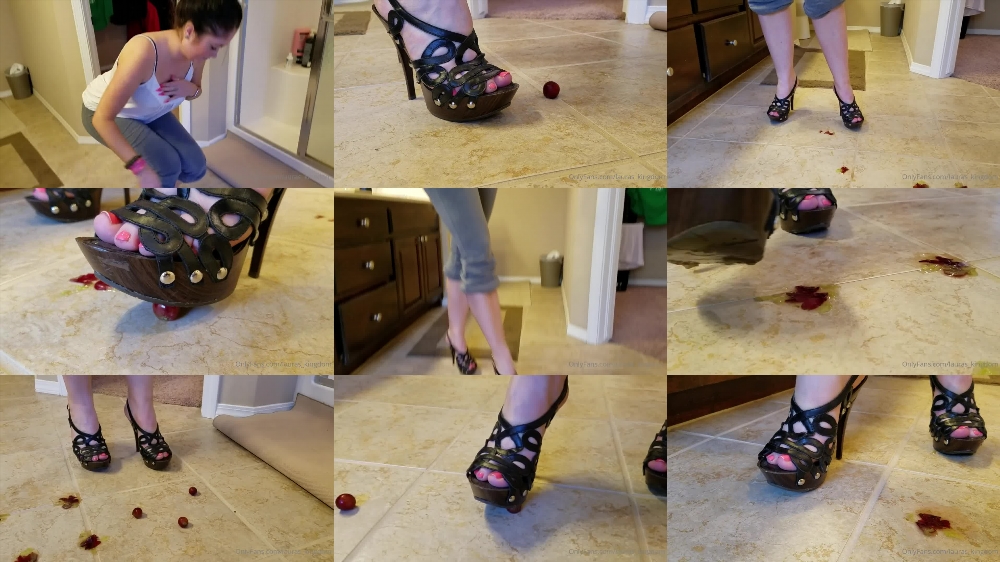 Laura's High Heel Grape Crush OnlyFans Video - LaLaLaura