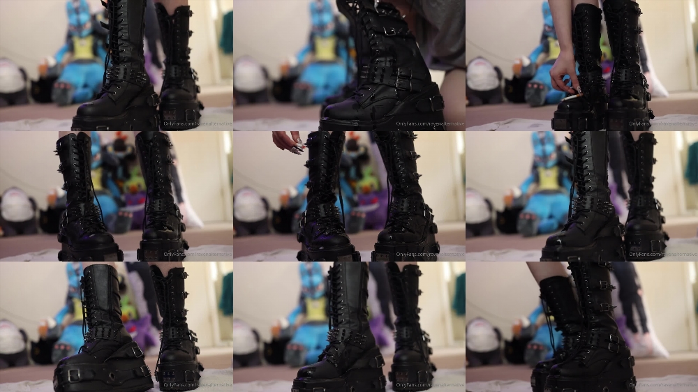 Raven Alternative's OnlyFans Video - Slobbery Boot Send Off