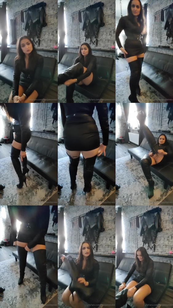 Miss Jo Mistress - Leather Thigh High Boots Video on OnlyFans