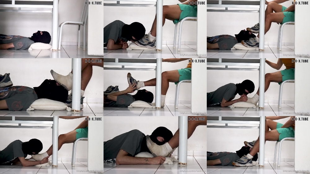 Naughty Brfootmodel Under the Table