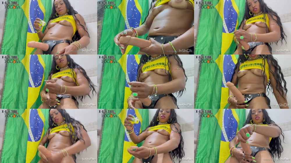 Guided Pleasure After Brazil's Game: Pretafogosaofc's Shemale Journey