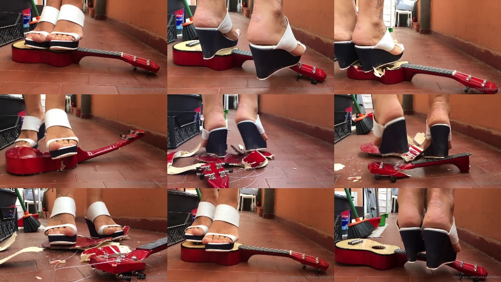 Italian Girlfriend's Playful Ukulele Moment