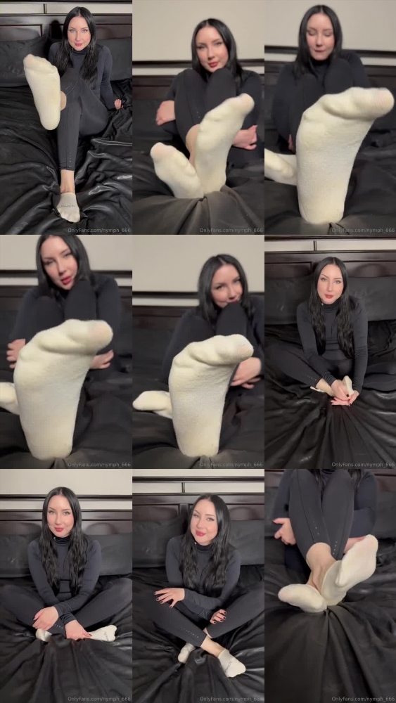 Nymph's Bedroom Foot Play with Smelly Socks