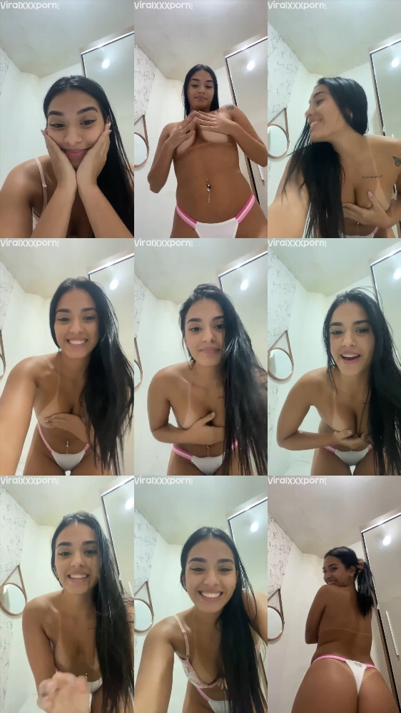 A Stripping and Teasing Nipples Video Featuring a Pretty Babe
