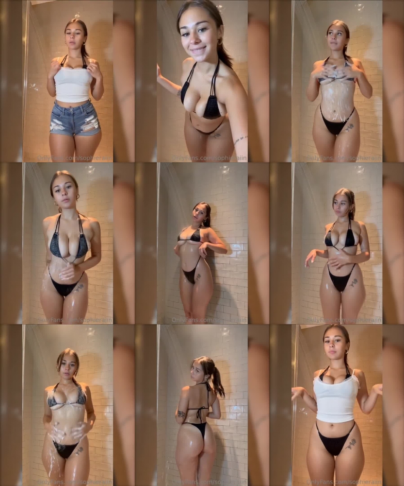 Sophieraiin Wet Shower Tease Video