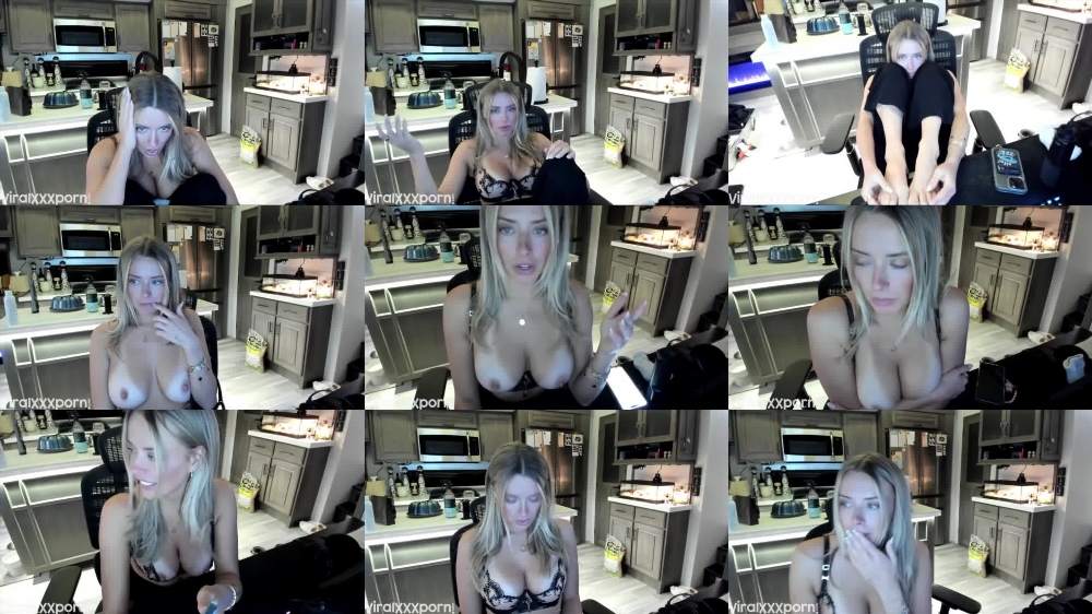 Corinna Kopf's Naughty Nipple and Booty Show in Live Stream Video