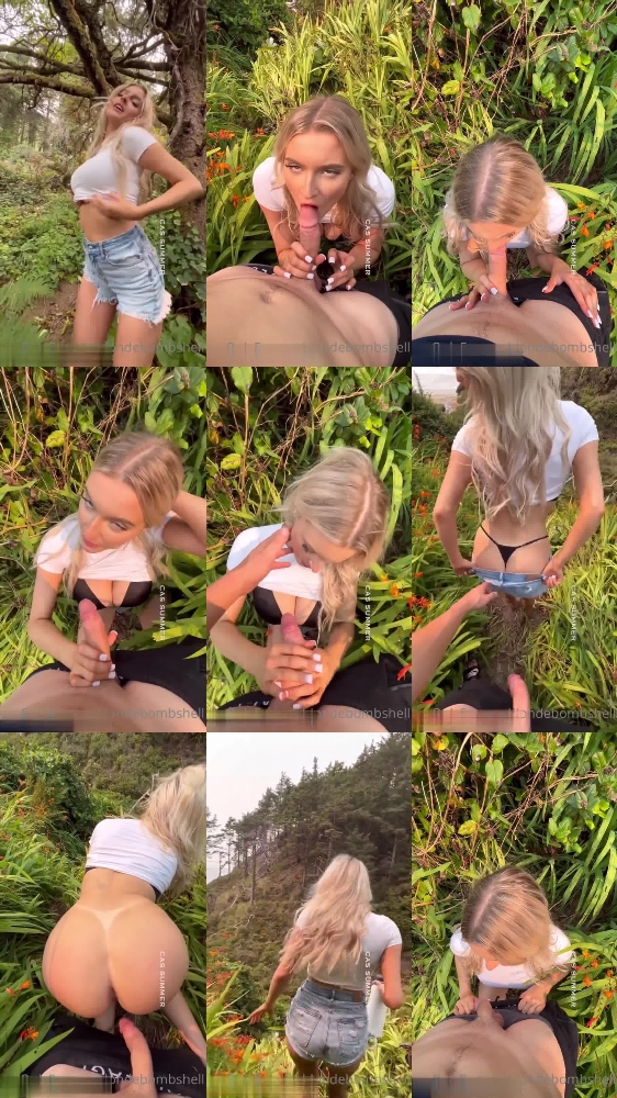 Csblondebombshell's Exclusive Outdoor Sex Tape