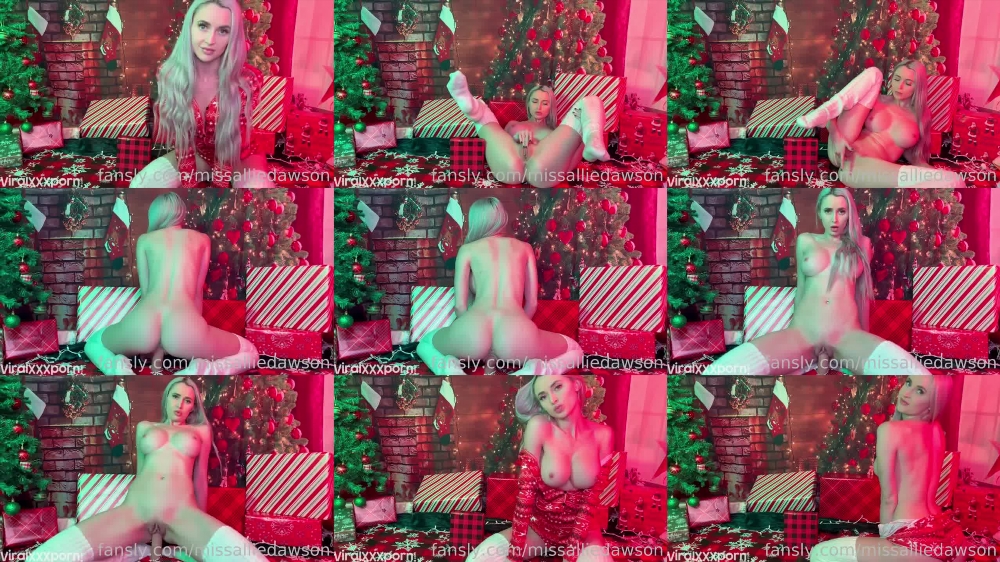 Allie Dawson's Sultry Christmas Gift Dildo Ride