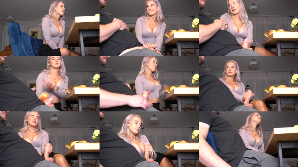 Kinky Mistress Gives Secret Handjob Under The Table