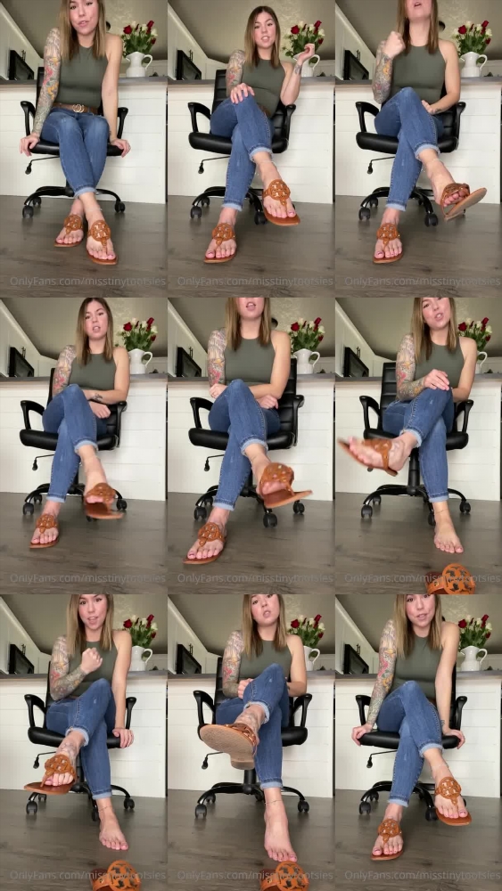 Mature Misstinytootsies in Tory Burch Sandals