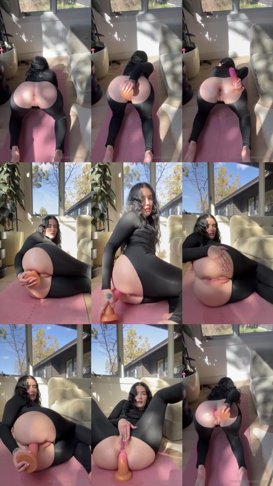 Cara Cambpell's Sensual Ass Masturbation with a Big Dildo