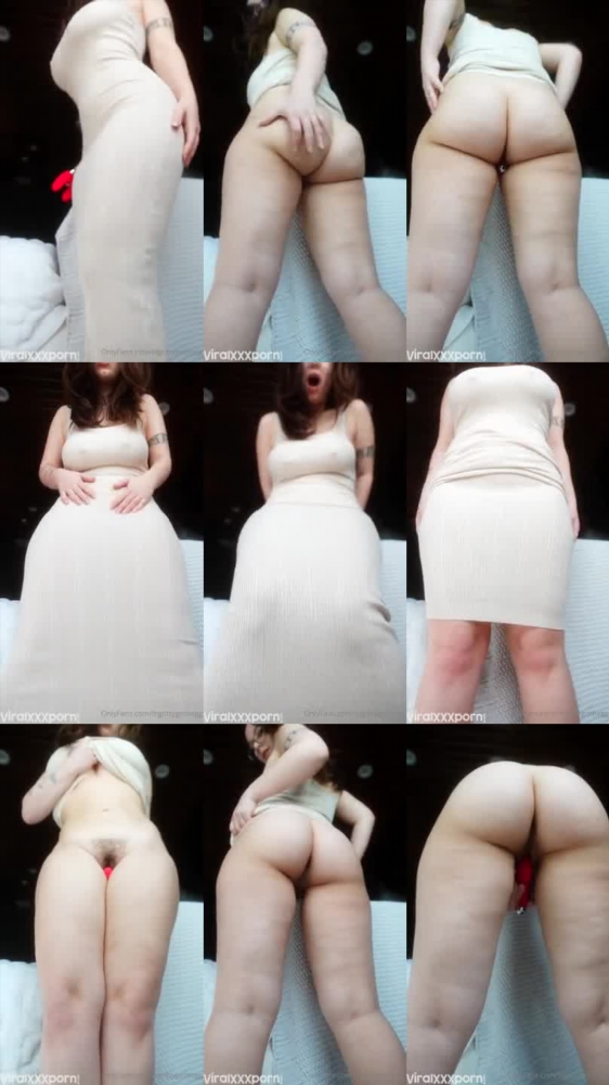 Bigtittygothegg Reveals her Fat Pussy in a Dress Removal Scene