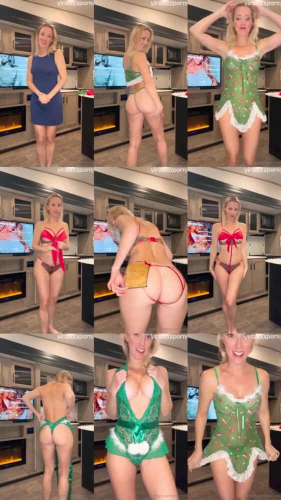 Vicky Stark's Christmas Lingerie Tease