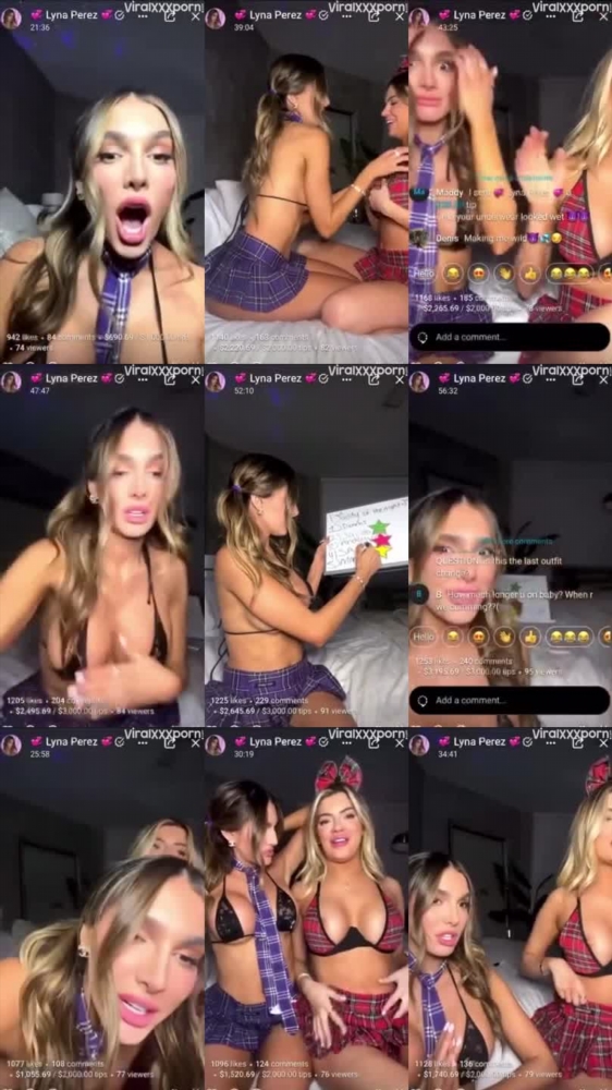 Lyna Perez's Playful Strip Tease