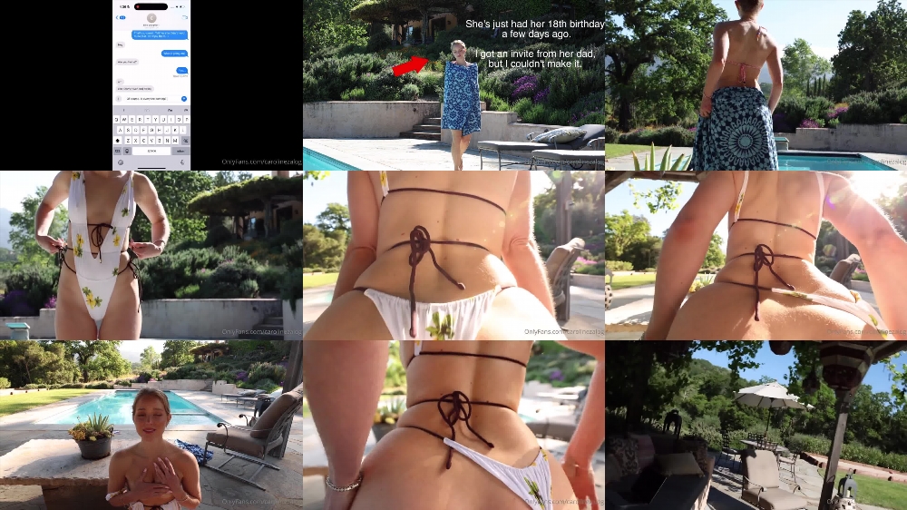 Caroline Zalog's Sizzling Poolside Seduction