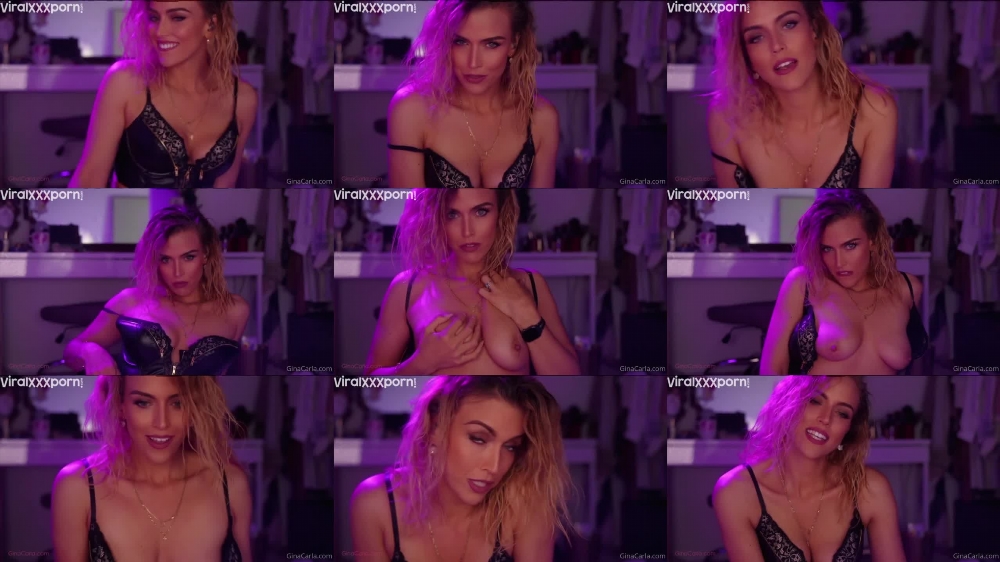 Gina Carla: The Blonde Babe Teases in Lingerie