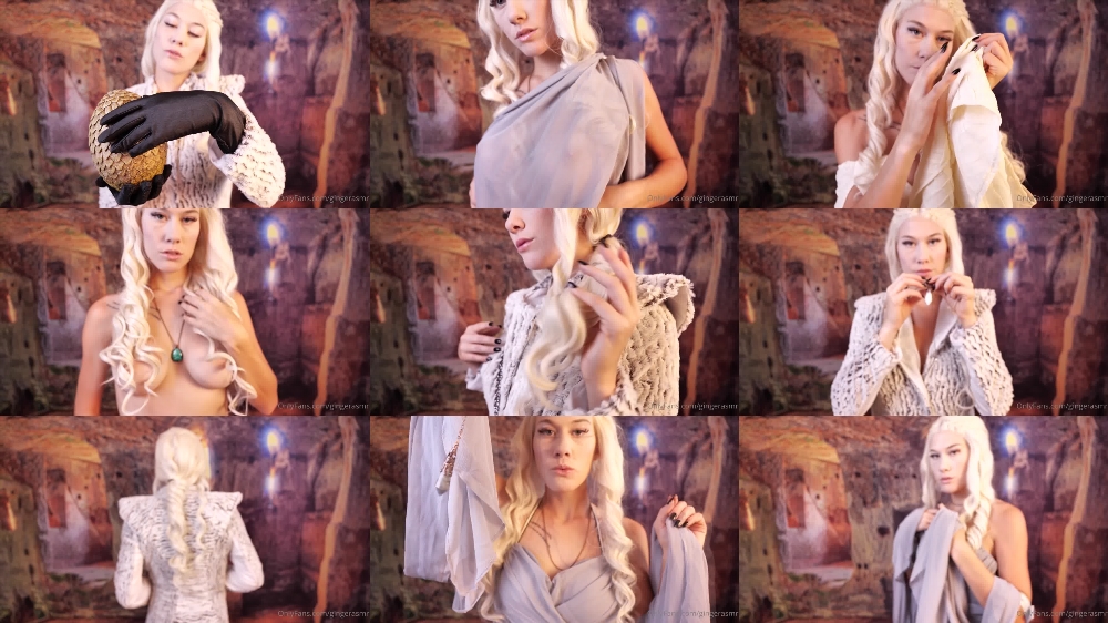 Gingerasmr Strips Down to Nothing in This Daenerys-Inspired Scene