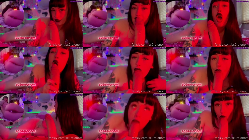 Sc0rpionom's Playful Blowjob and Buttplug Solo Session