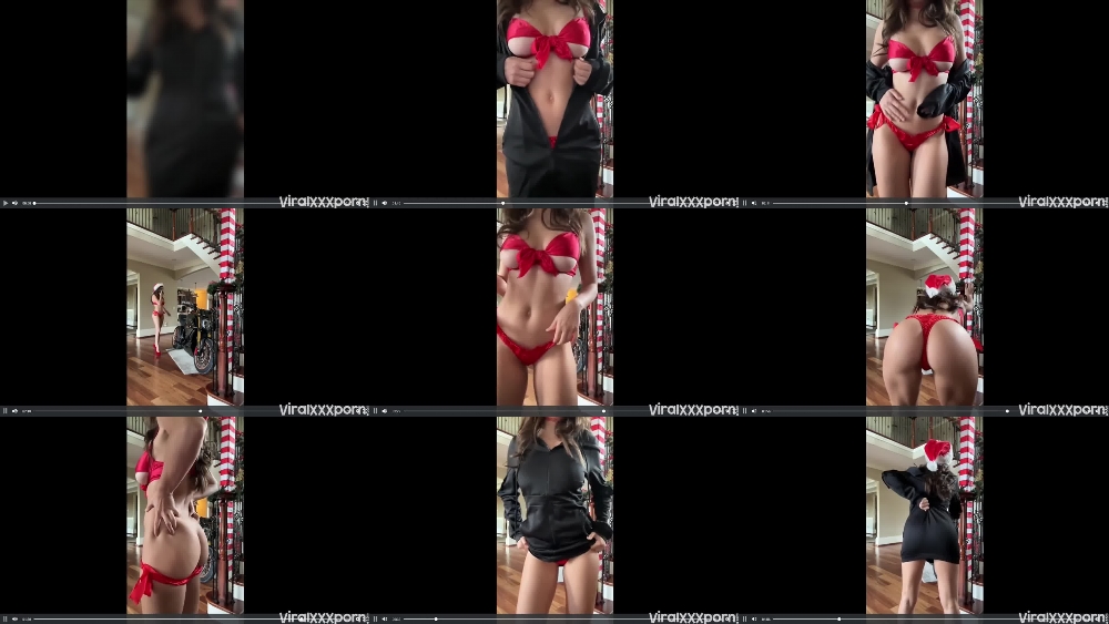 Christina Khalil's Sizzling Red Lingerie Holiday Video
