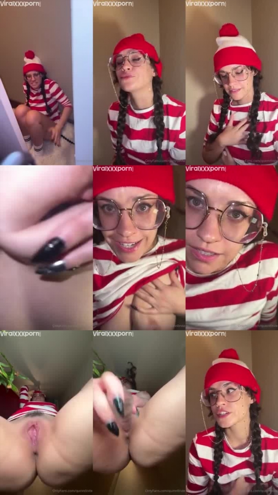 Quinnfinite Teases Wet Pussy with Glass Dildo Fuck Video