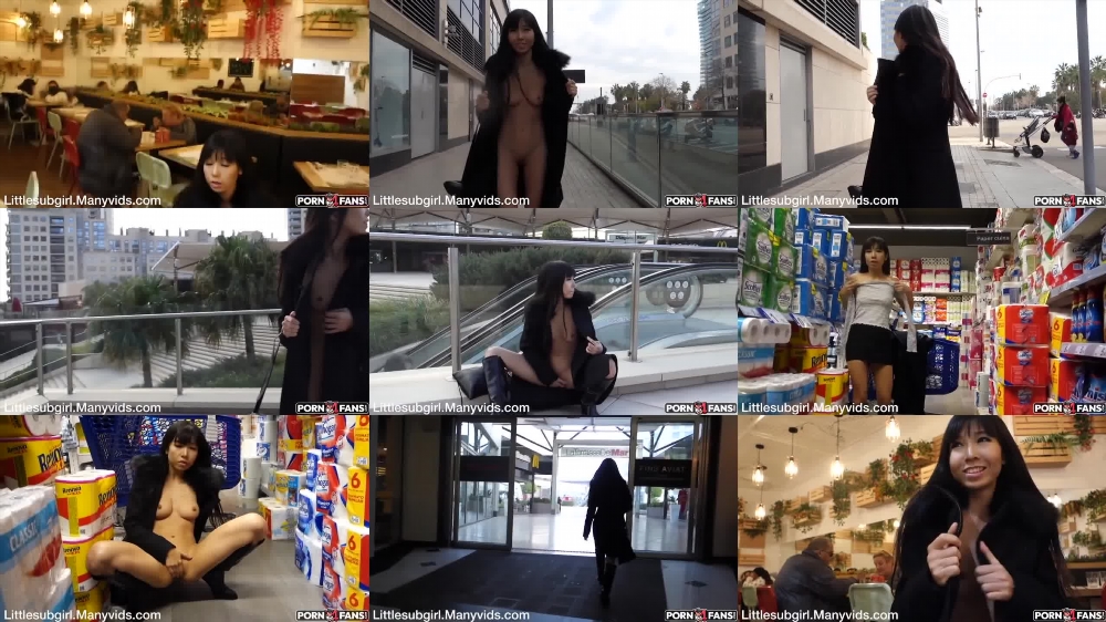 Korean Exhibitionist Littlesubgirl Playing With Her Pussy In A Public Mall
