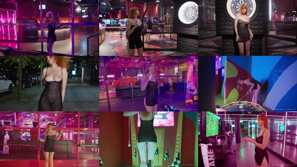 Lana Lane Exposes Tits In Public