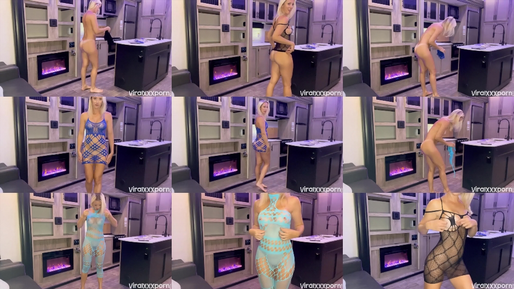 Vicky Stark Teases in See-Through Dress Try On for OnlyFans Leak Video