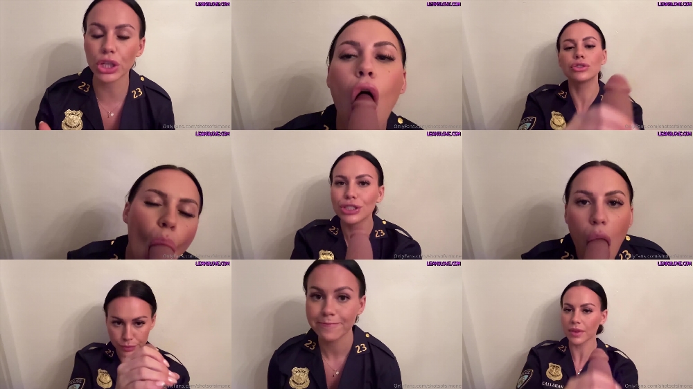 ShotsofSimone – Officer Simone Inspects Your Dick Oral Patdown
