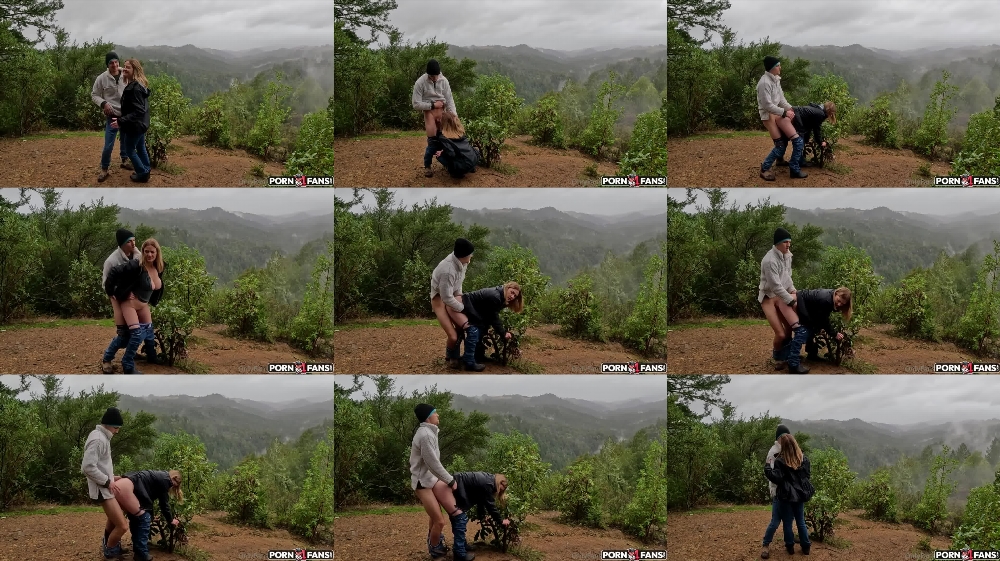 Busty Bella Blue Hot Hiking Fuck On Top Of A Misty Hill