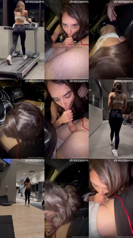 Veronica Diaz Must-Watch video where she gets so wet during her workout she treats him to a steamy blowjob halfway through