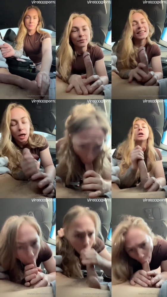 Kay Hansen Teases with a Naughty Car Blowjob Video