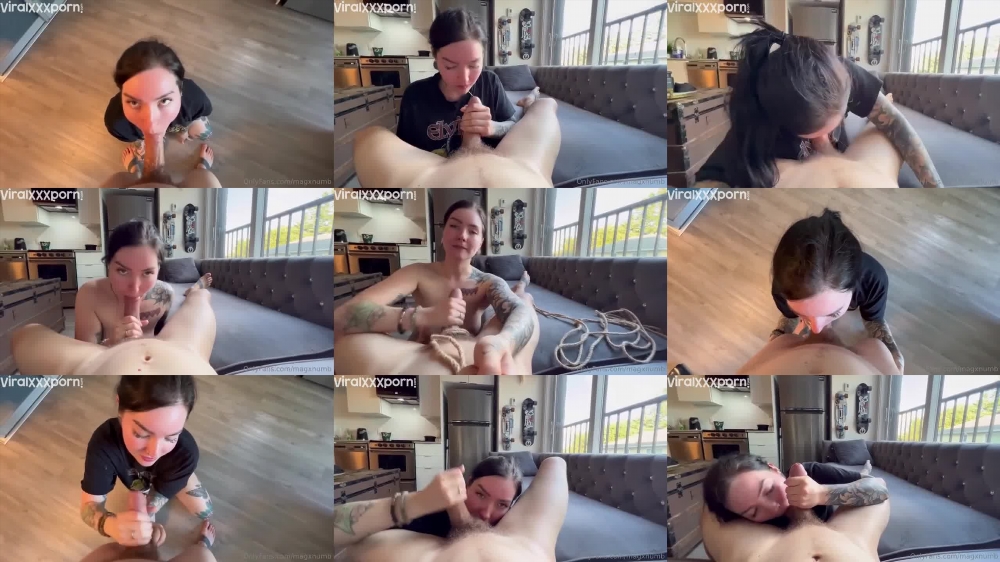 Magxnumb Teases Her Mans Restrained Dick in Intense Cock Milking Video
