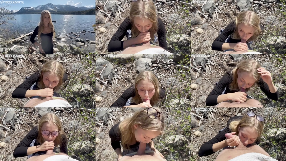 Littlepolishangel Gobbles Cock And Takes Messy Facial In Outdoor Lake Video