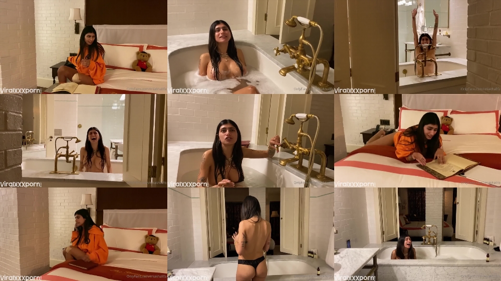 Mia Khalifa Video Teasing Topless in the Bath